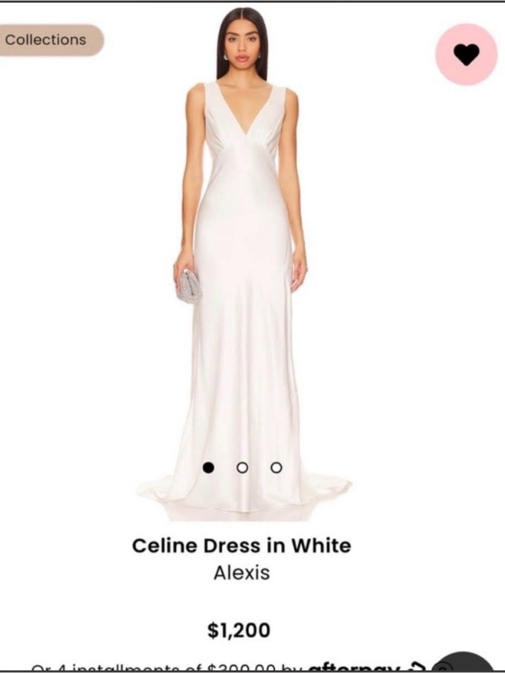 Celine Alexis V-Neck Wedding Gown in White